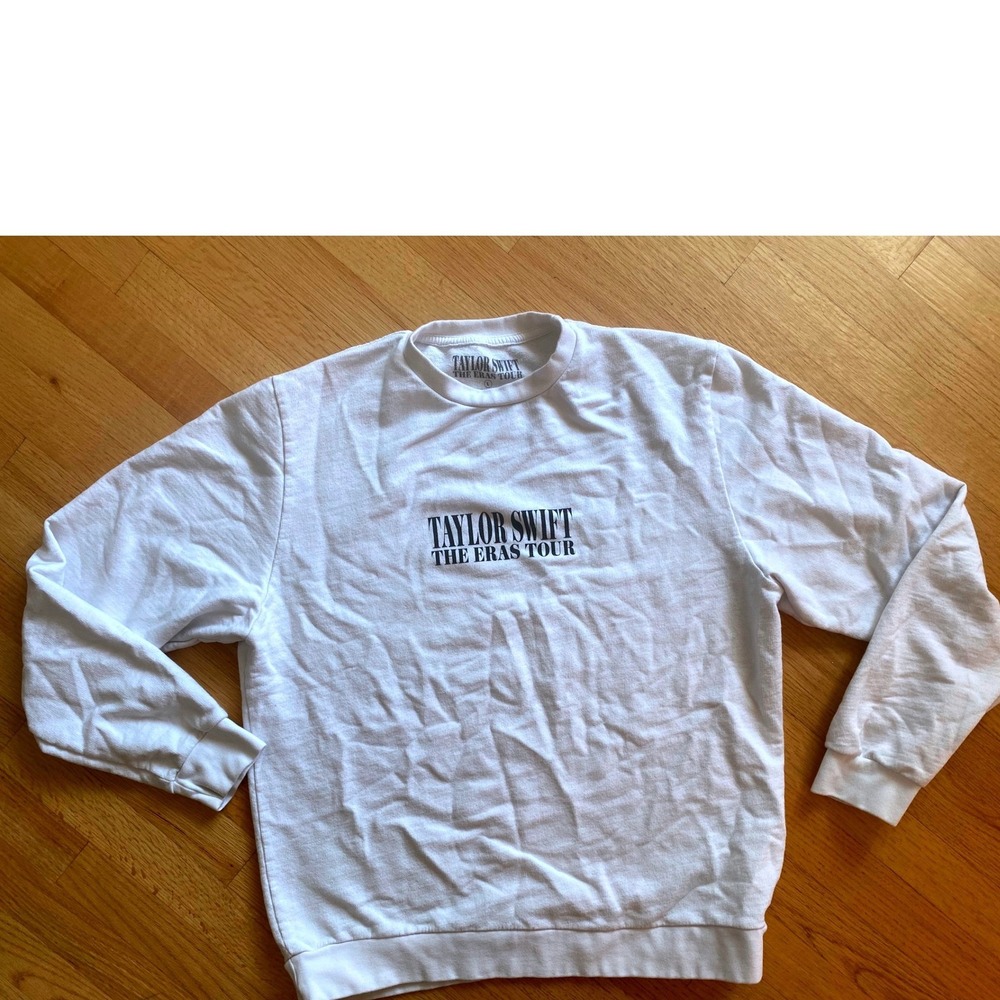 Official Taylor Swift The Eras Tour White Sweatshirt Pullover Photo‎ Collage